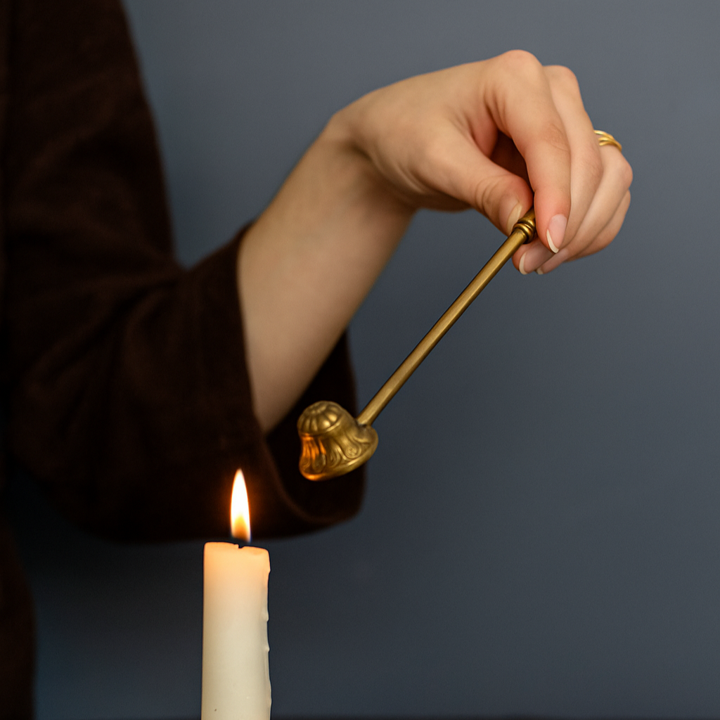 Apagavelas de latón | Brass candle snuffer