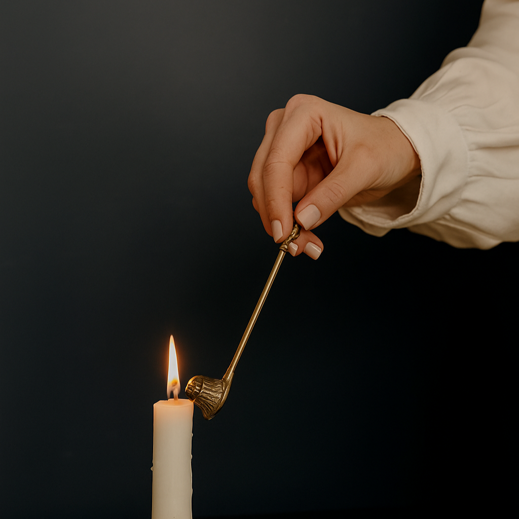 Apagavelas de latón | Brass candle snuffer